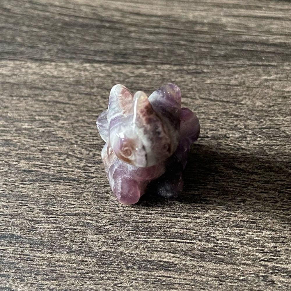Toothless Dragon Amethyst Crystal Carving